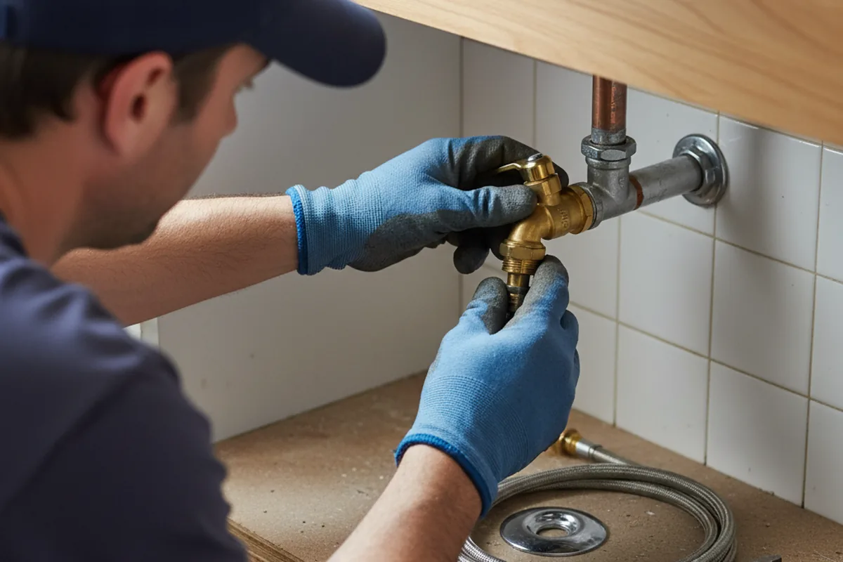Shutoff valve and fitting work during Emergency Plumbing in Temperance